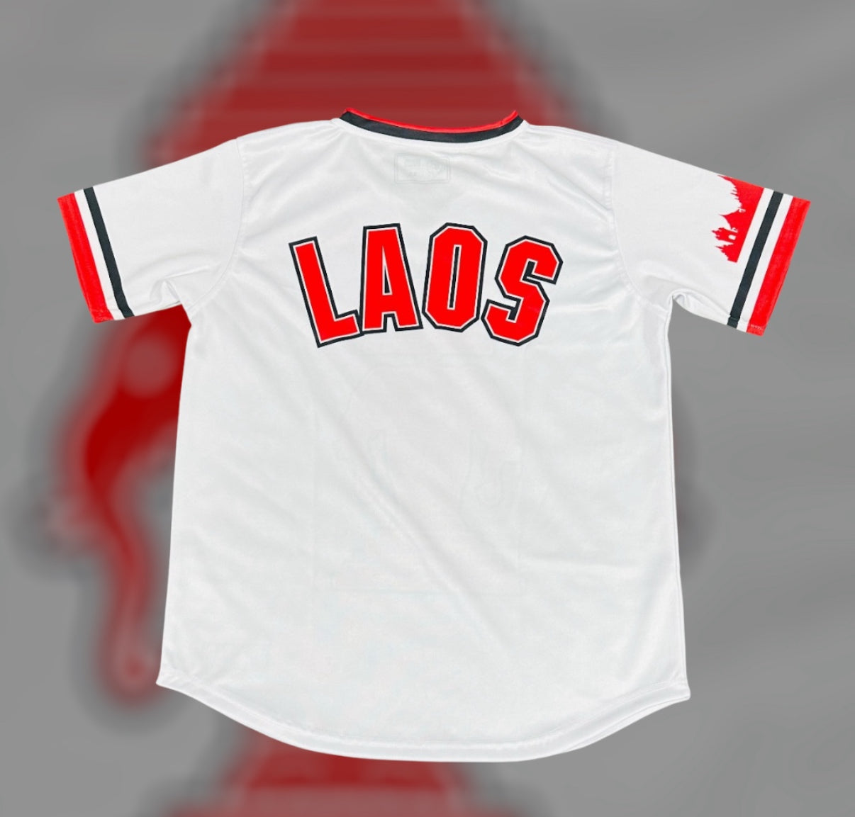LAOS Baseball Jersey (white/Red)