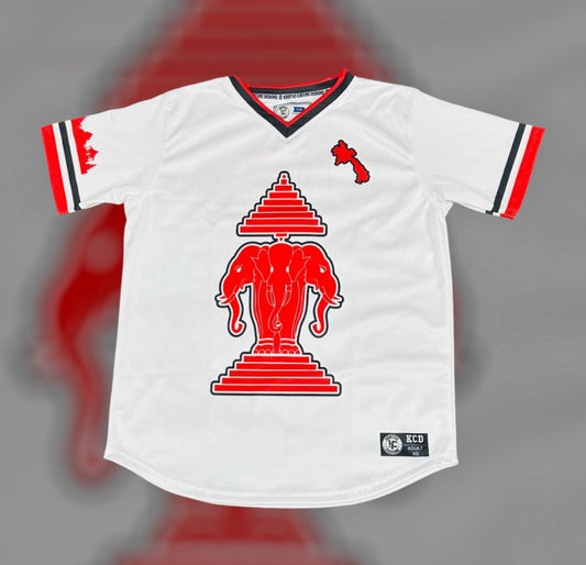 LAOS Baseball Jersey (white/Red)