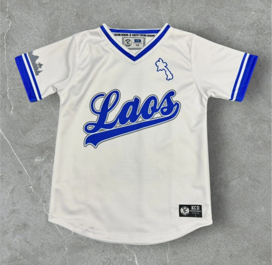 LAOS Baseball Jersey (white/blue)