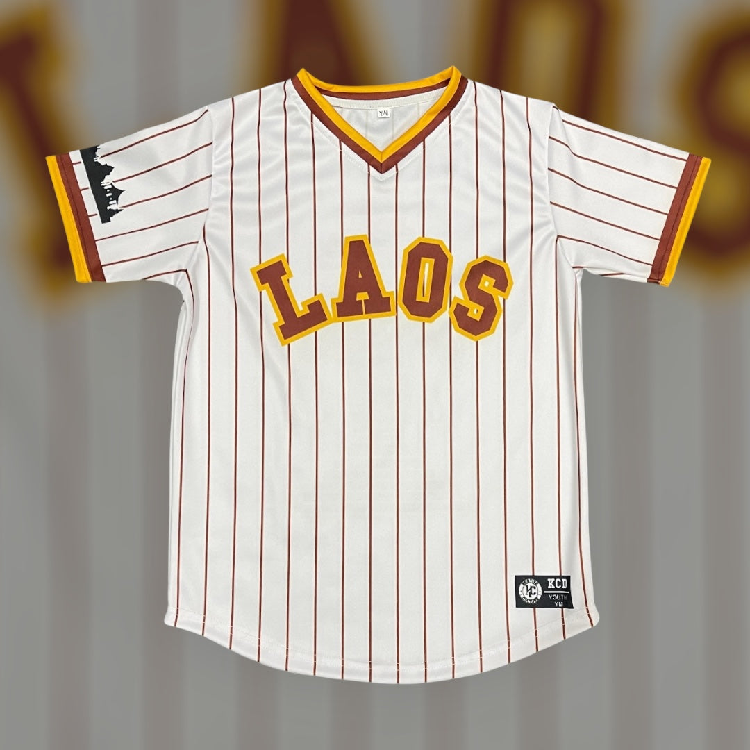 Laos Pinstripe Baseball Jersey