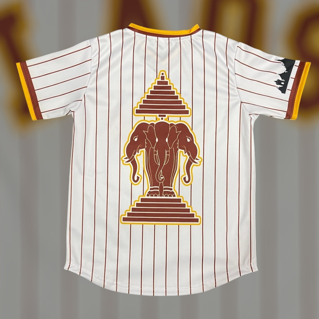 Laos Pinstripe Baseball Jersey